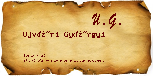 Ujvári Györgyi névjegykártya